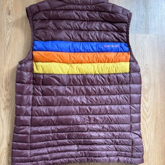 Cotopaxi NWOT Fuego Burgundy Down Filled Puffer Vest Unisex Mens M/Womens L - Picture 4 of 6